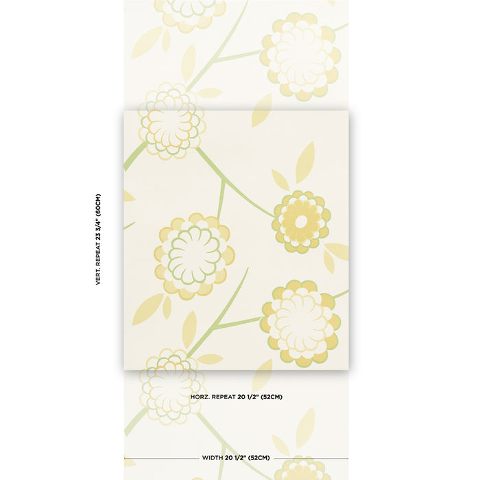 Schumacher Birdtree Mimosa Wallpaper Sample 5014992