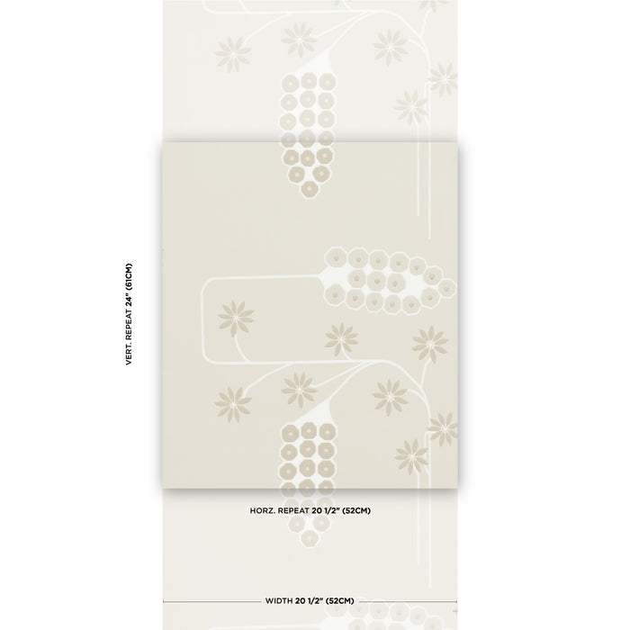 Schumacher Hollywood Grape Gesso Wallpaper 5015022
