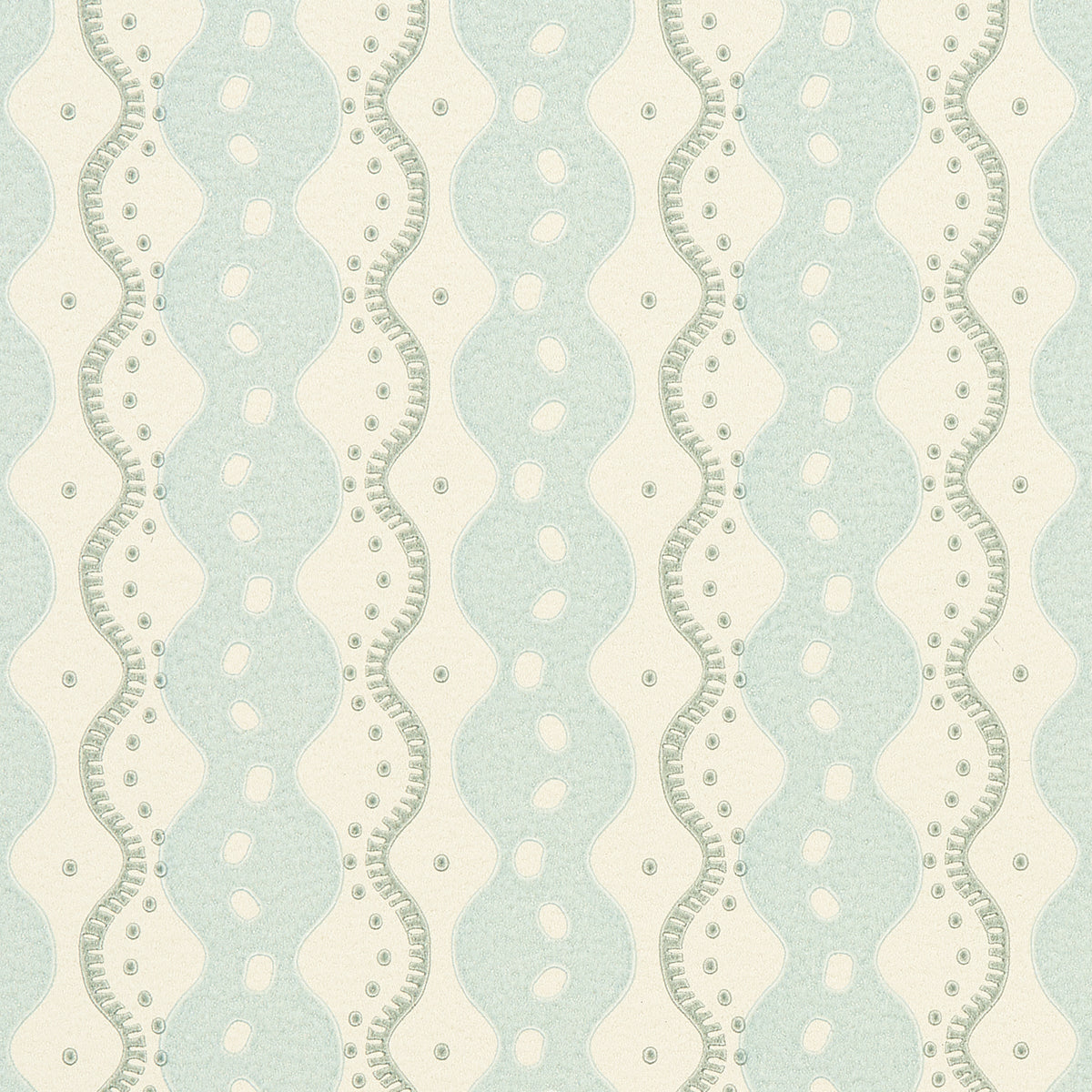 Schumacher Centipede Stripe Icing Blue Wallpaper Sample 5015070