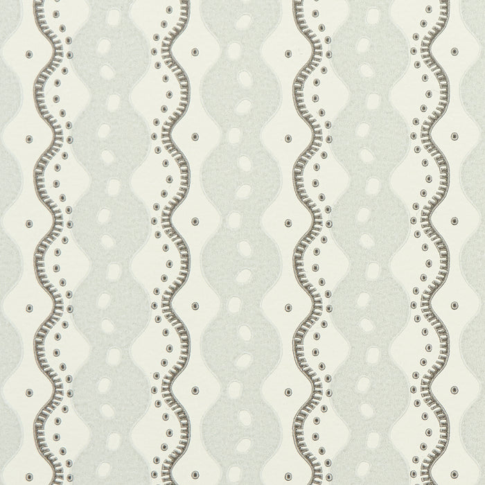 Schumacher Centipede Stripe Pumice Wallpaper Sample 5015071