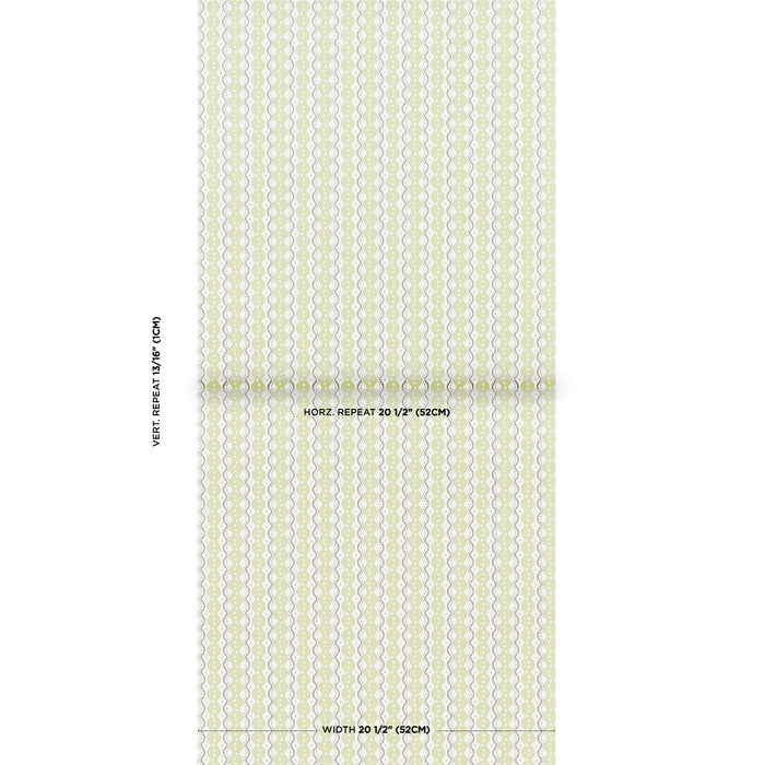 Schumacher Centipede Stripe Pea Wallpaper Sample 5015072