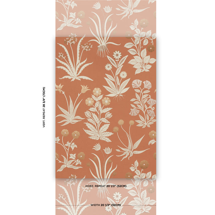 Schumacher Culpeper Ox Orange Wallpaper Sample 5015090