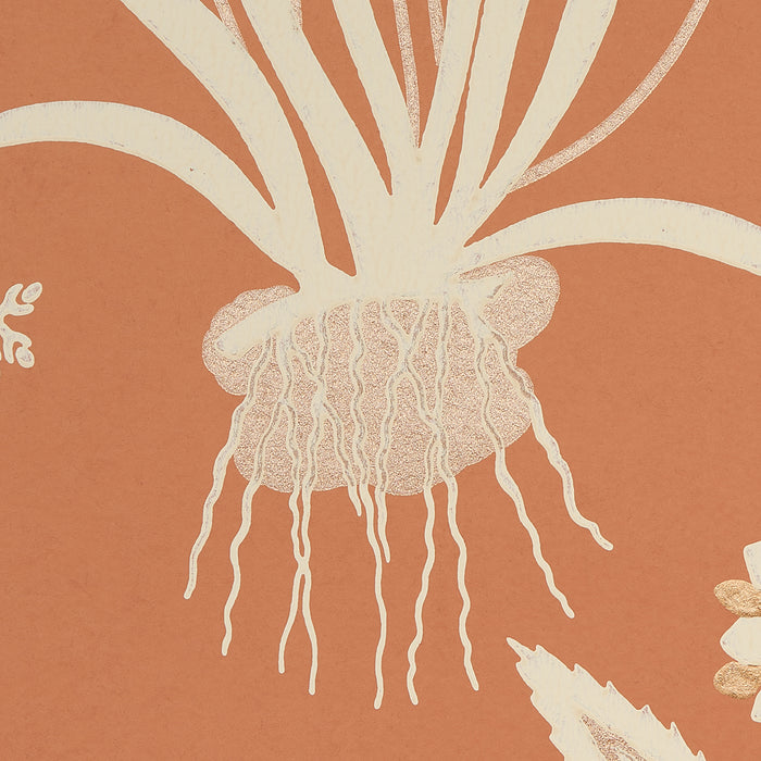 Schumacher Culpeper Ox Orange Wallpaper Sample 5015090