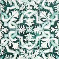 Schumacher Azulejos Emerald Wallpaper 5015121