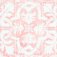 Schumacher Azulejos Pink Wallpaper 5015122