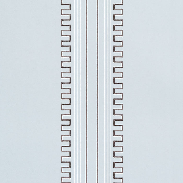 Schumacher Greco Stripe Sky Wallpaper Sample 5015140