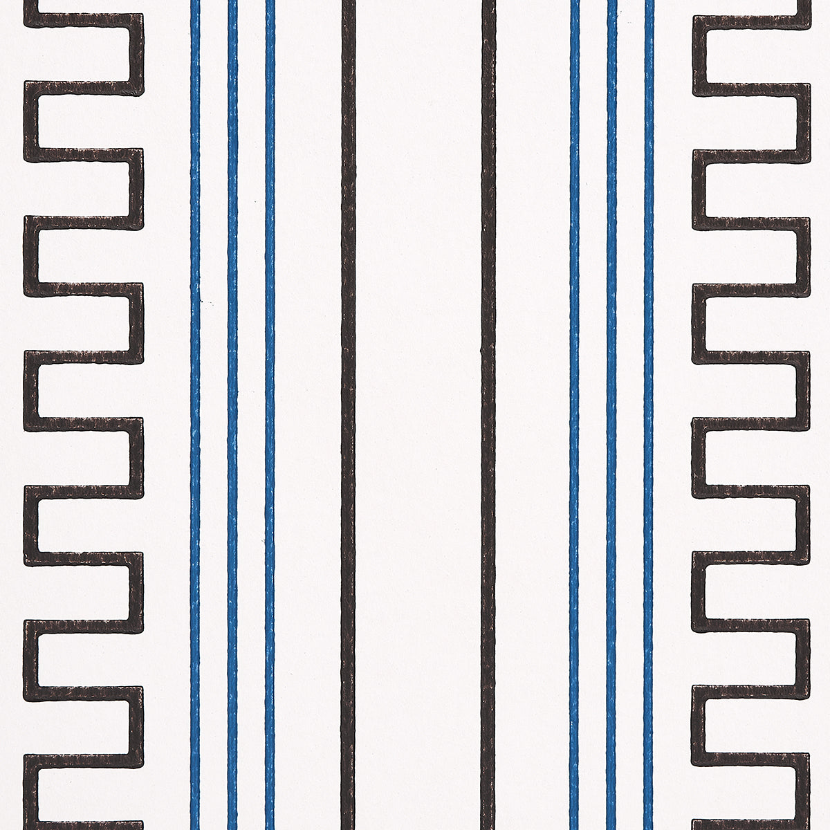 Schumacher Greco Stripe Ivory Wallpaper Sample 5015143