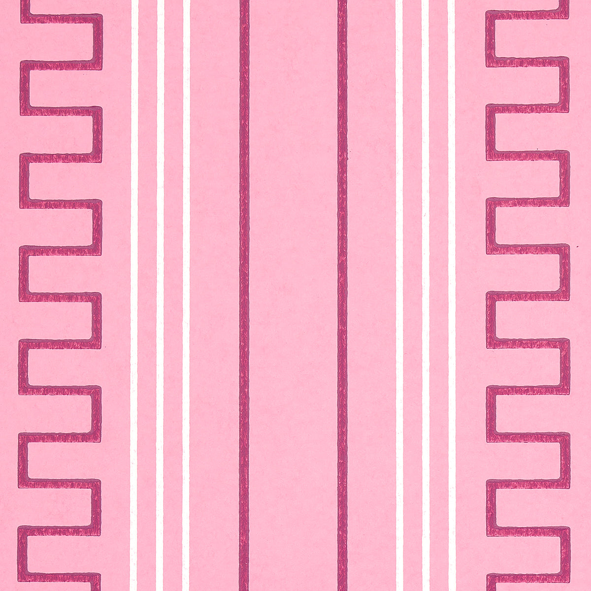 Schumacher Greco Stripe Pink Wallpaper Sample 5015144
