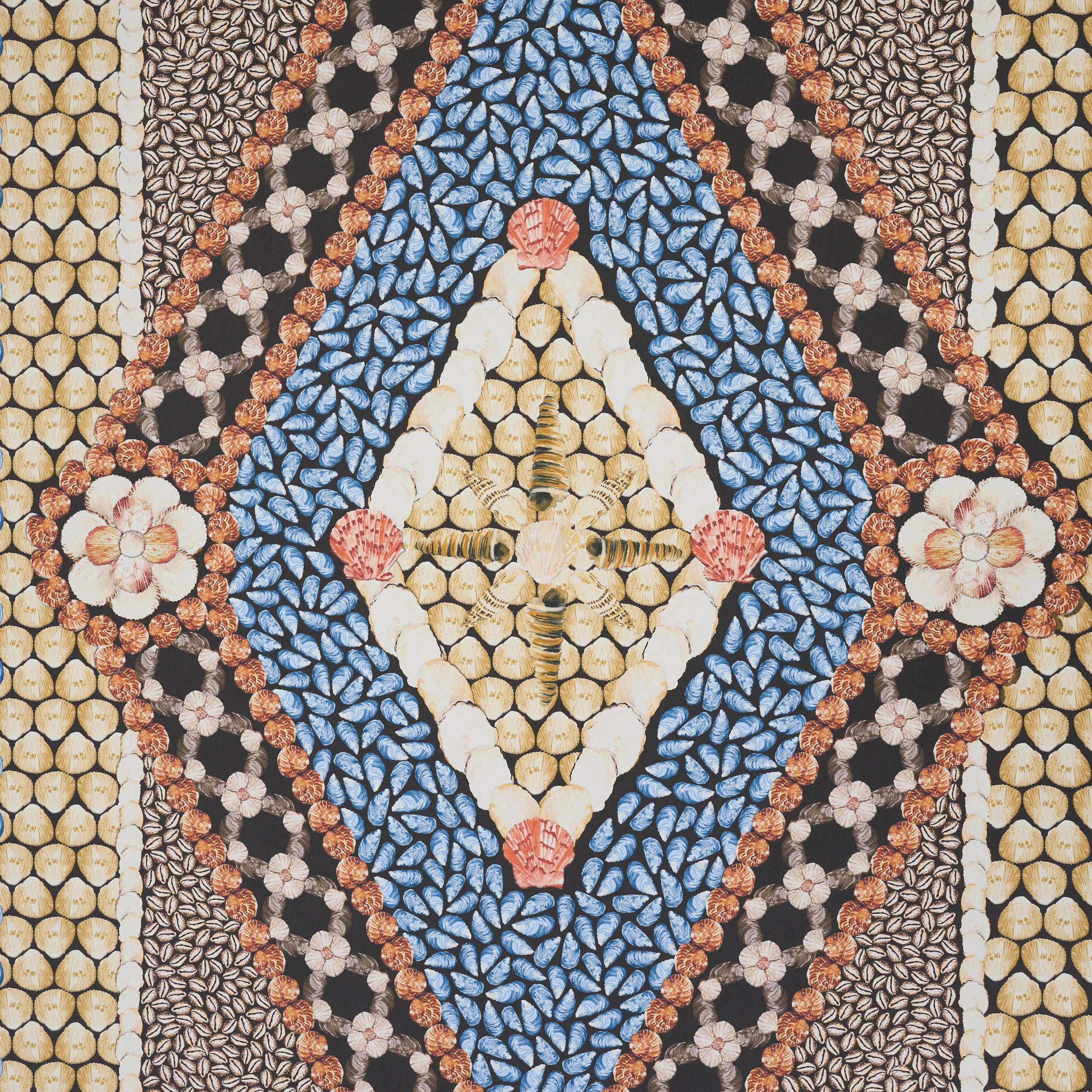 Shell Grotto Panel Schumacher Shell Grotto Panel B Onyx Multi 5015162 Sample | 40% Off ...