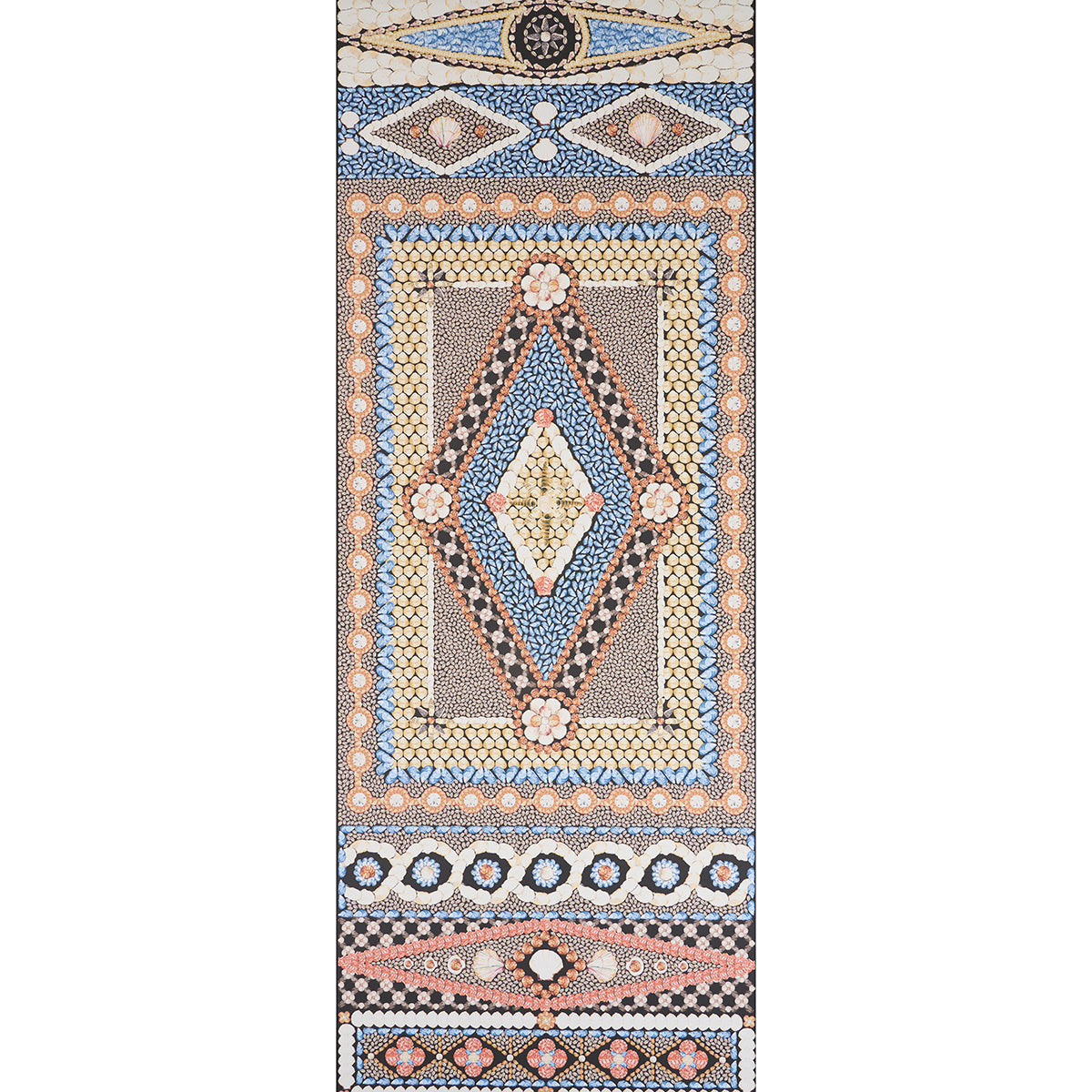 Schumacher Shell Grotto Panel B Onyx Multi Wallpaper Sample 5015162