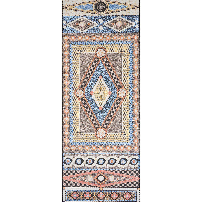 Schumacher Shell Grotto Panel B Onyx Multi Wallpaper Sample 5015162