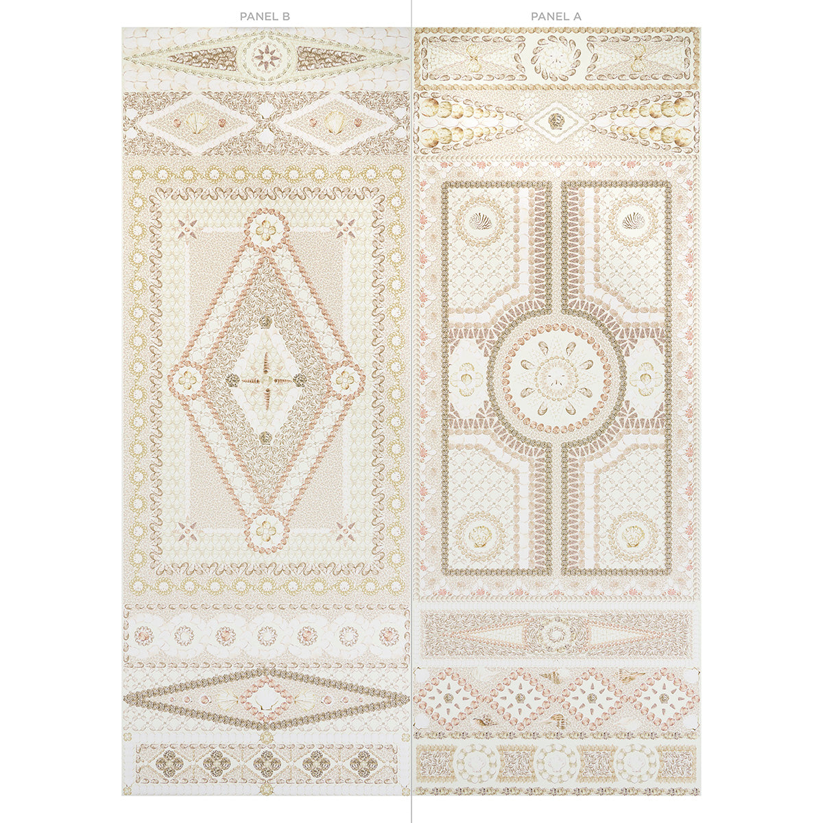 Shell Grotto Panel Schumacher Shell Grotto Panel B Sand 5015163 Wallpaper | 40% Off (Samples)