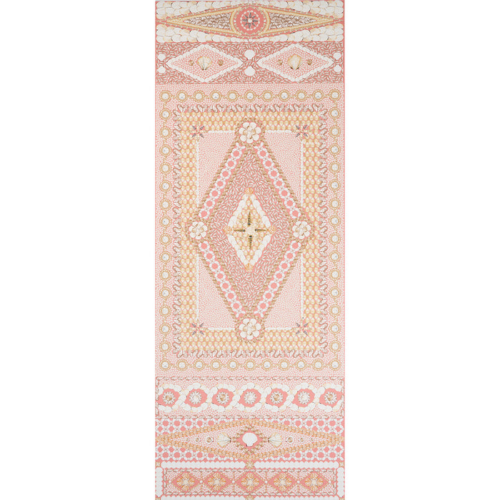 Schumacher Shell Grotto Panel B Coral Wallpaper Sample 5015167