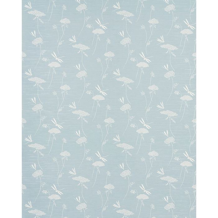 Schumacher La Libellule Silk Ciel Wallpaper Sample 5015191
