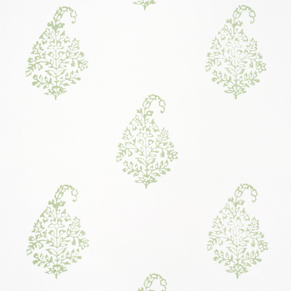 Schumacher Kerala Paisley II Leaf Wallpaper Sample 5015210
