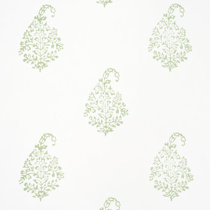 Schumacher Kerala Paisley II Leaf Wallpaper Sample 5015210