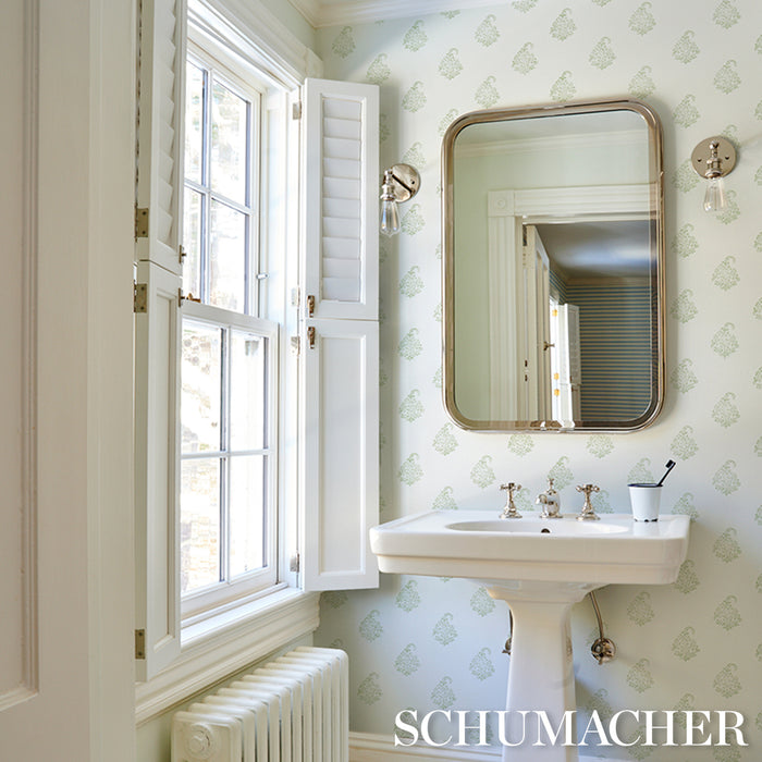 Schumacher Kerala Paisley II Leaf Wallpaper Sample 5015210