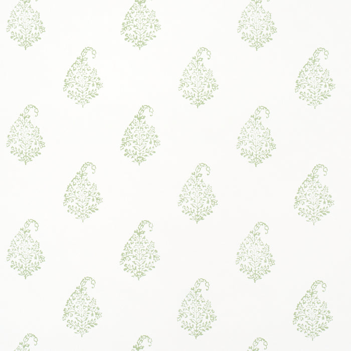Schumacher Kerala Paisley II Leaf Wallpaper Sample 5015210