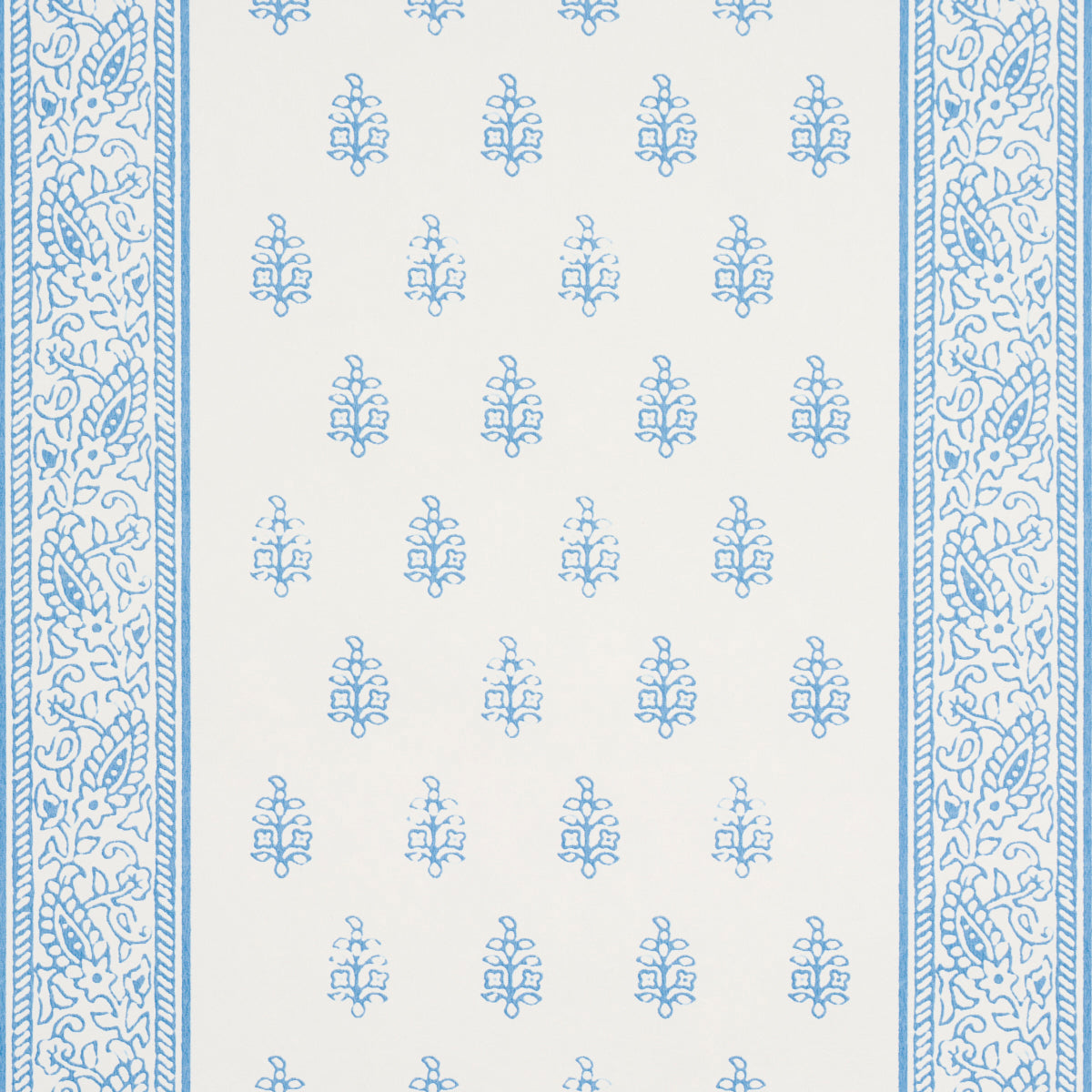 Schumacher Katsura Stripe II Chambray Wallpaper Sample 5015230