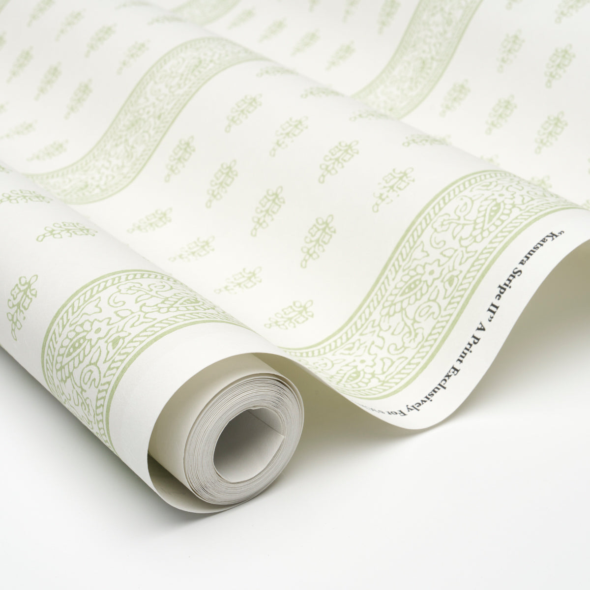 Schumacher Katsura Stripe II Leaf Wallpaper 5015231