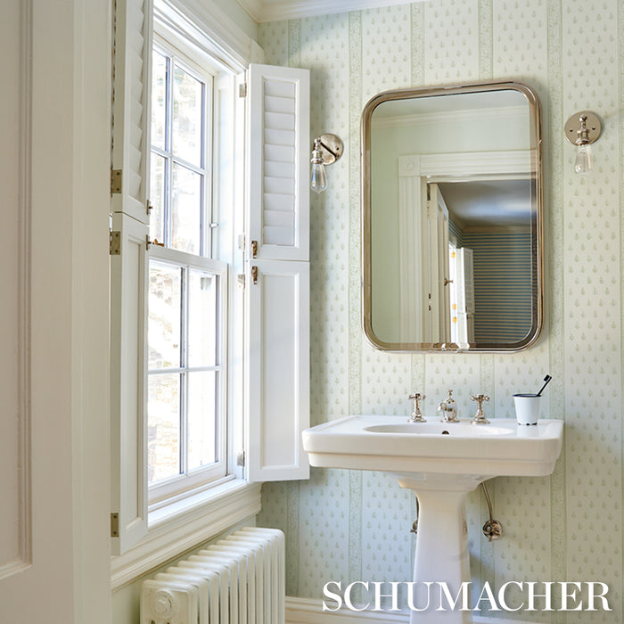 Schumacher Katsura Stripe II Leaf Wallpaper 5015231