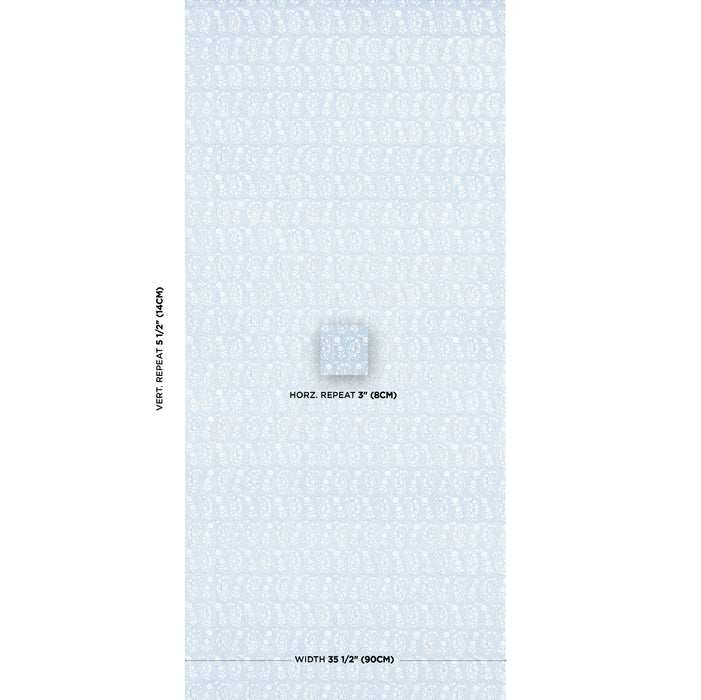 Schumacher Arita Block Print Cornflower Wallpaper 5015240