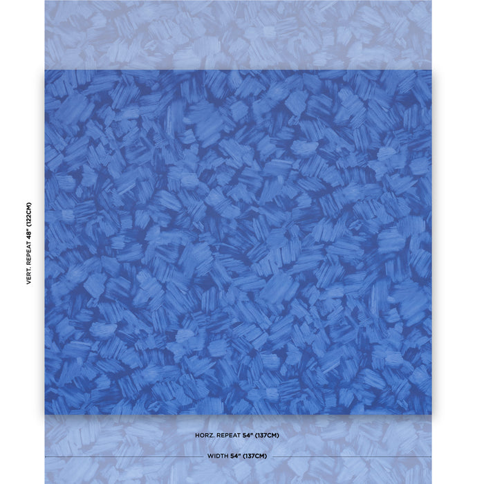 Schumacher Atmos Bright Blue Wallpaper Sample 5015280