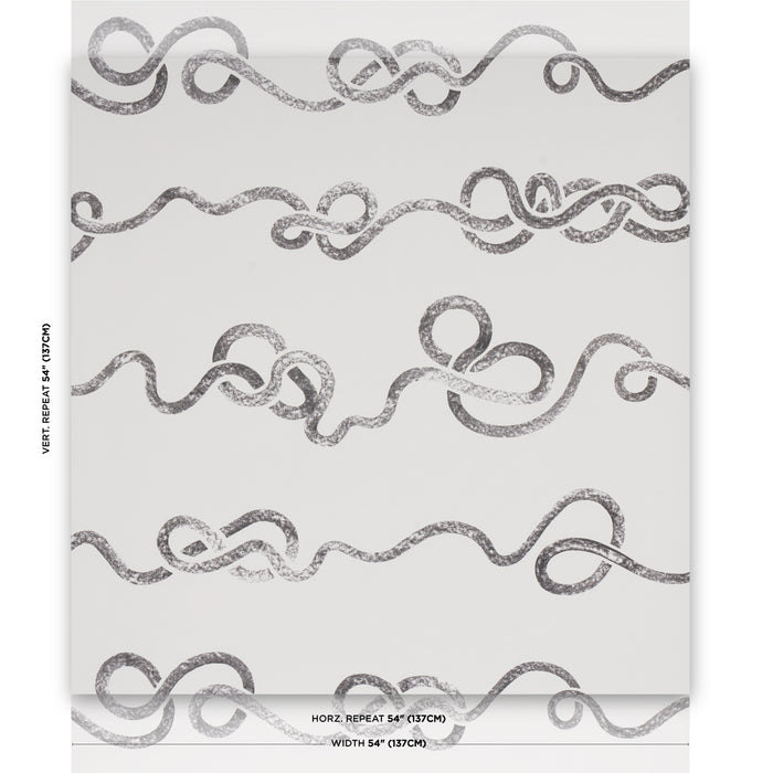 Schumacher Rhapsody Graphite Wallpaper Sample 5015300