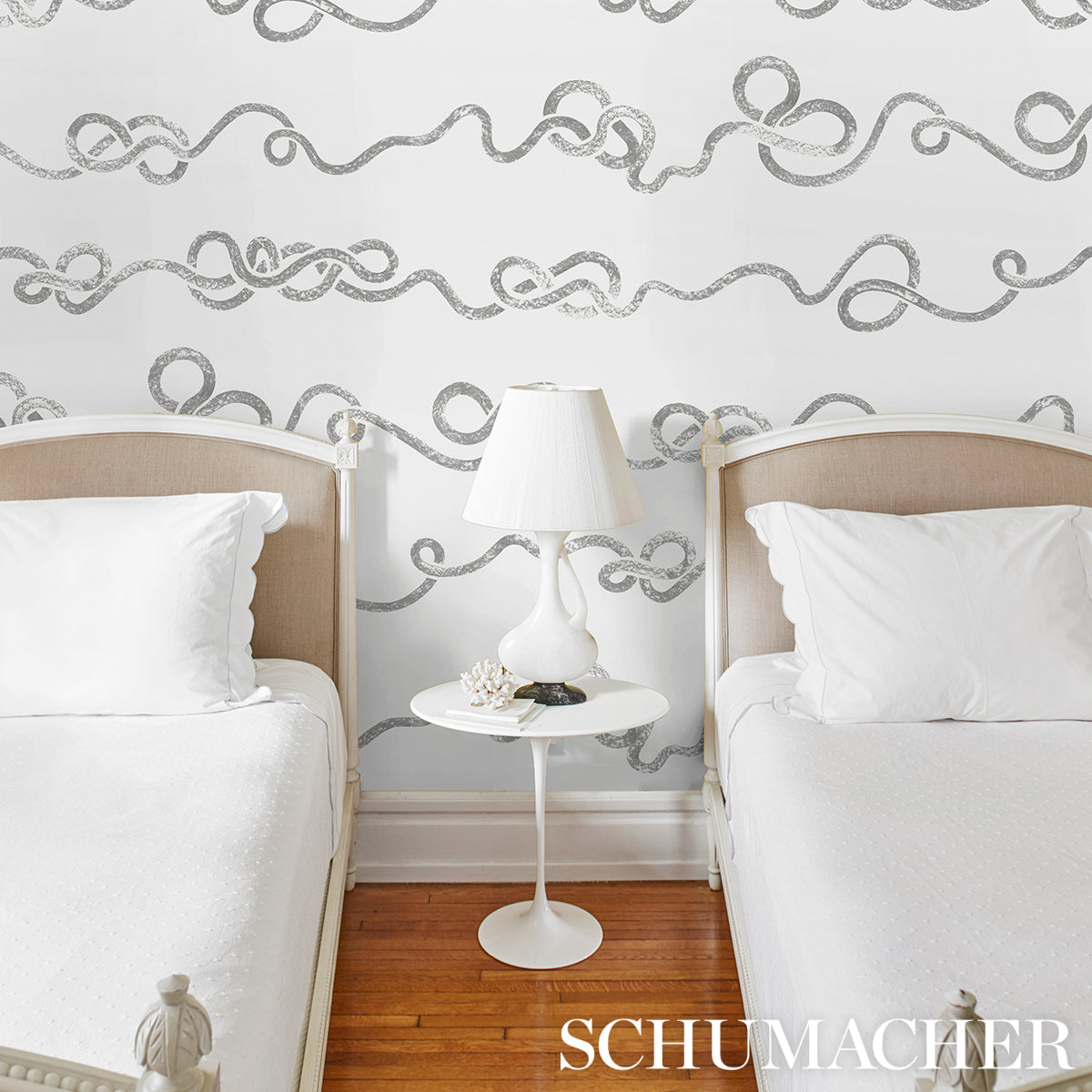 Schumacher Rhapsody Graphite Wallpaper Sample 5015300