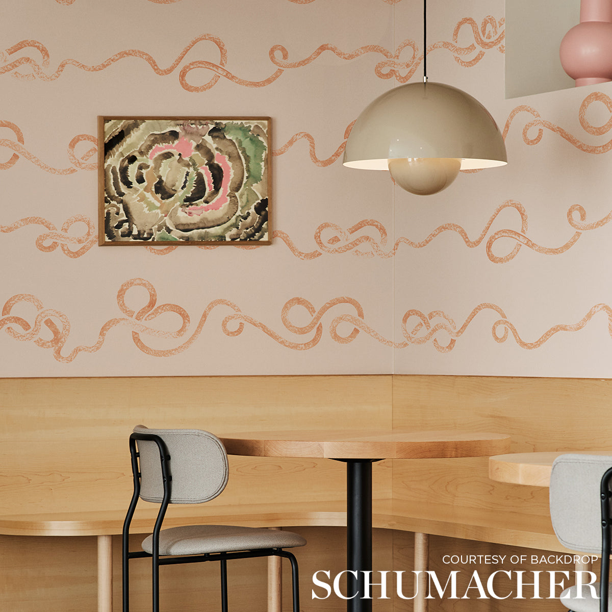 Schumacher Rhapsody Terracotta Wallpaper Sample 5015302