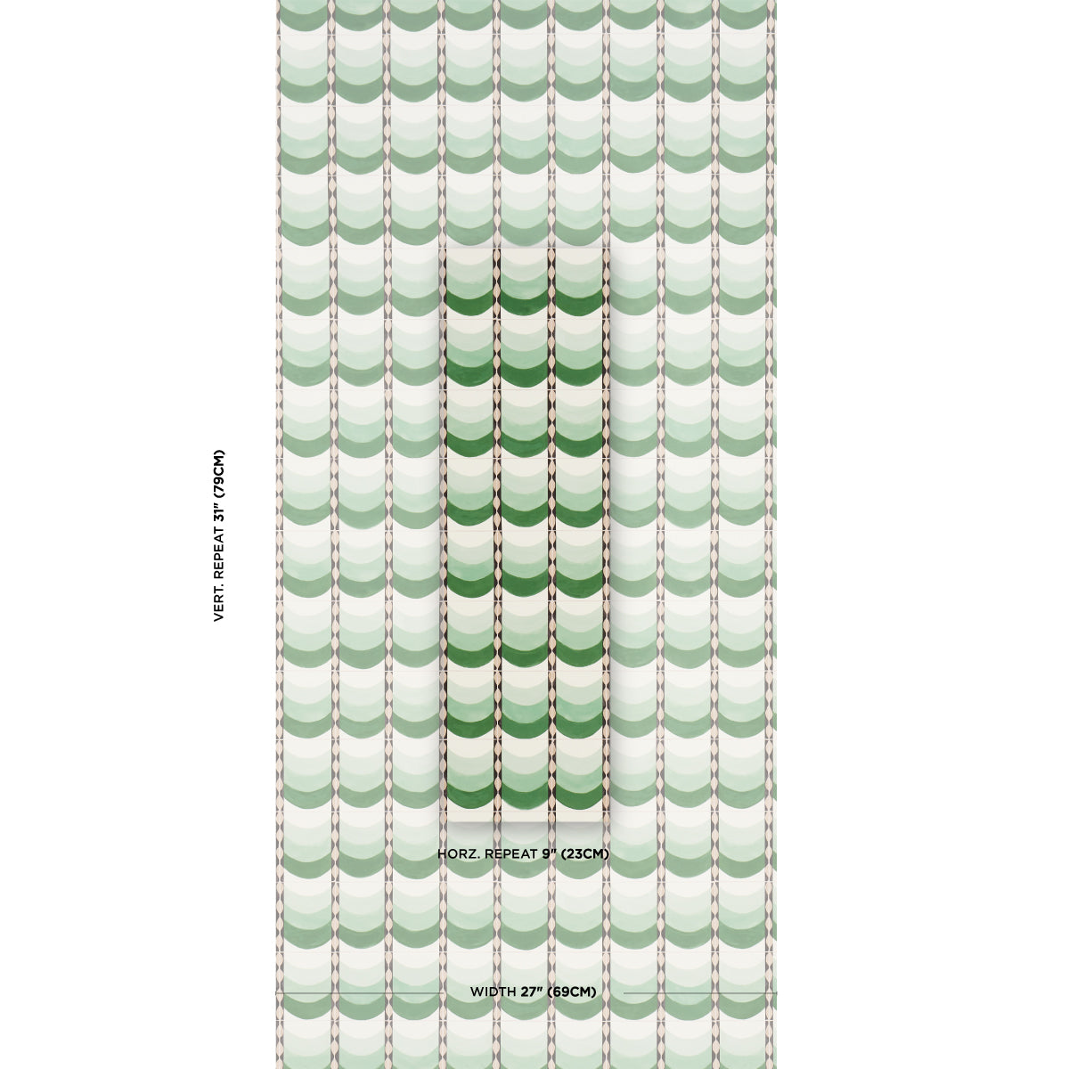 Schumacher Sintra Green Wallpaper Sample 5015351