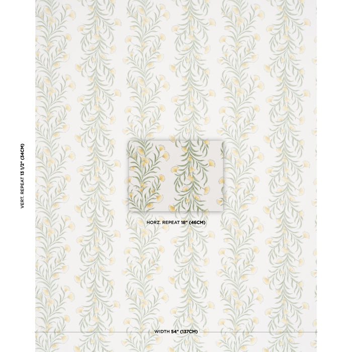 Schumacher Tasmanian Mimosa Marigold Wallpaper Sample 5015365