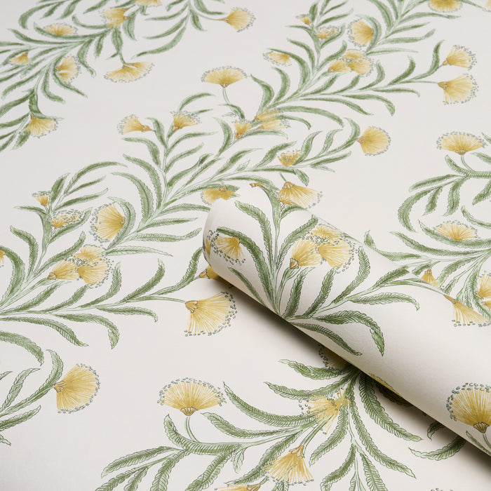 Schumacher Tasmanian Mimosa Marigold Wallpaper Sample 5015365