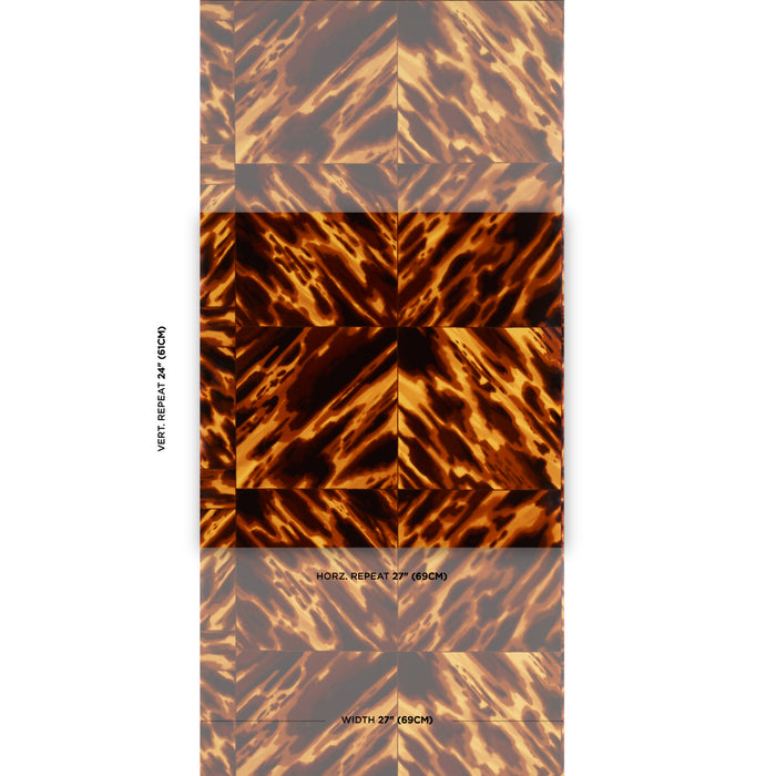 Schumacher Tortoise Shell Natural Wallpaper Sample 5015370