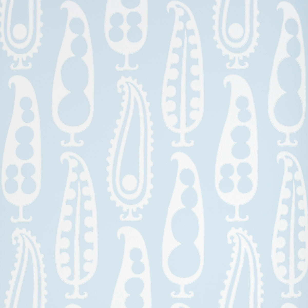 Schumacher Paisley Peas Sky Wallpaper Sample 5015380