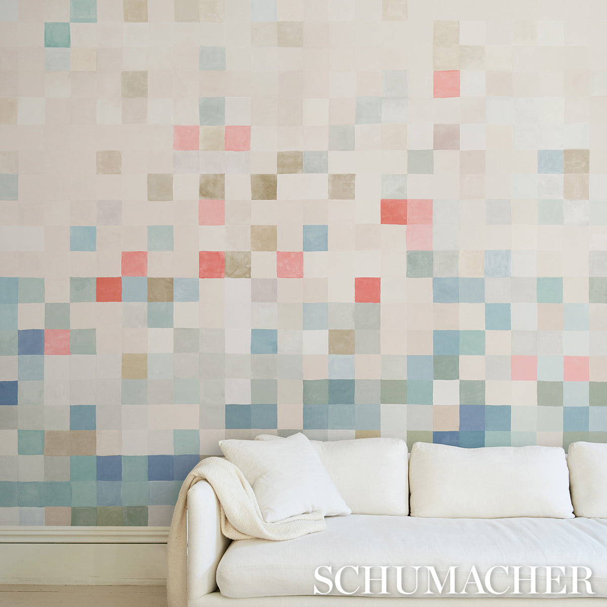 Schumacher Madame De Pixel Panel Set Multi Wallpaper Sample 5015390
