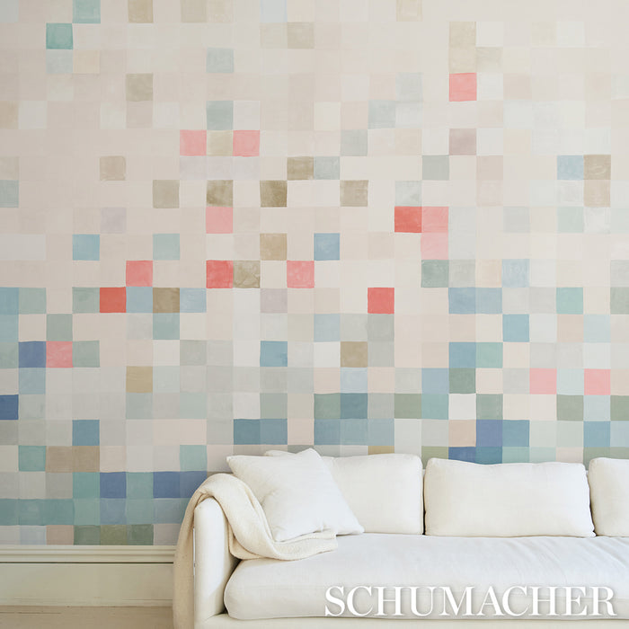Schumacher Madame De Pixel Panel Set Multi Wallpaper Sample 5015390