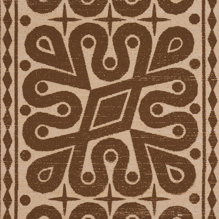 Schumacher Borneo Grasscloth Brown Wallpaper Sample 5015410
