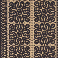 Schumacher Borneo Grasscloth Black Wallpaper 5015412