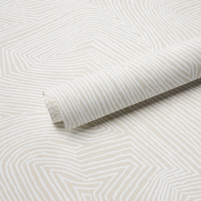 Schumacher Labyrinth Grand Sandstone Wallpaper Sample 5015431