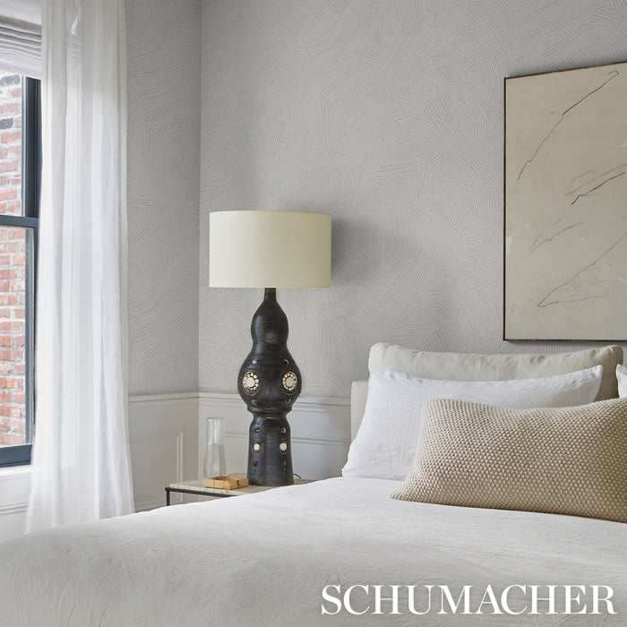 Schumacher Labyrinth Grand Sandstone Wallpaper Sample 5015431