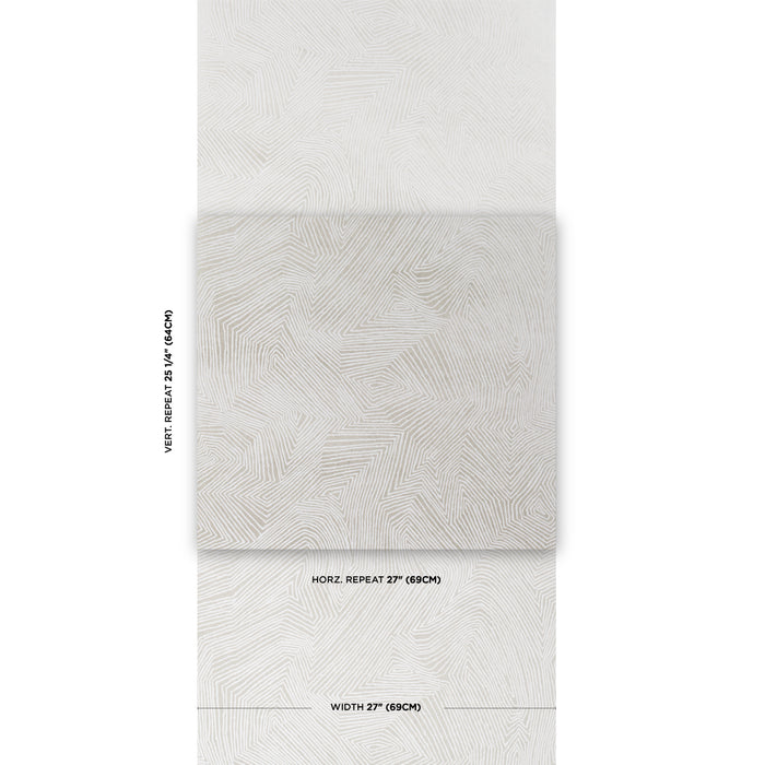 Schumacher Labyrinth Grand Soft Silver Wallpaper Sample 5015432