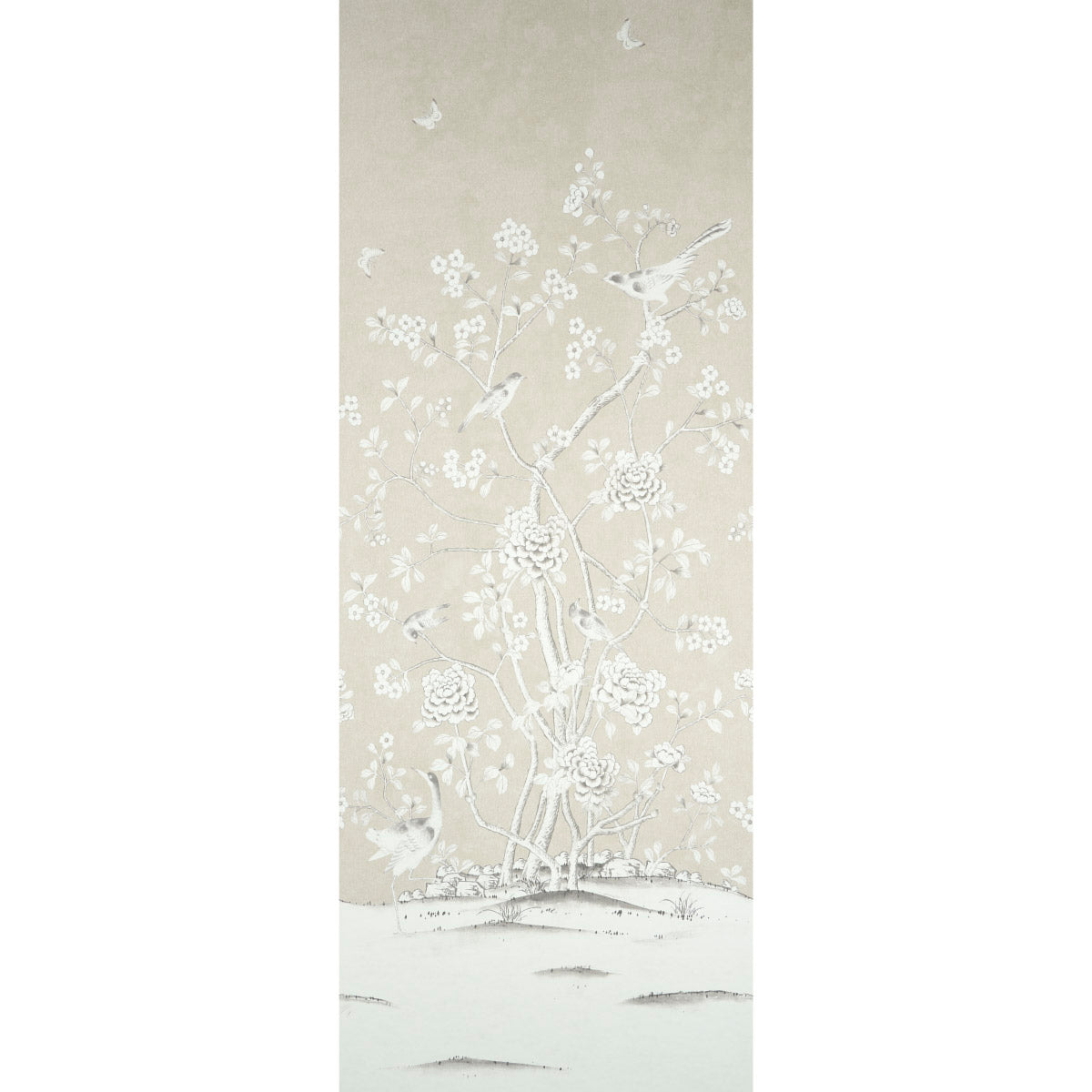 Schumacher Chinois Palais Panel Stone Wallpaper 5015440