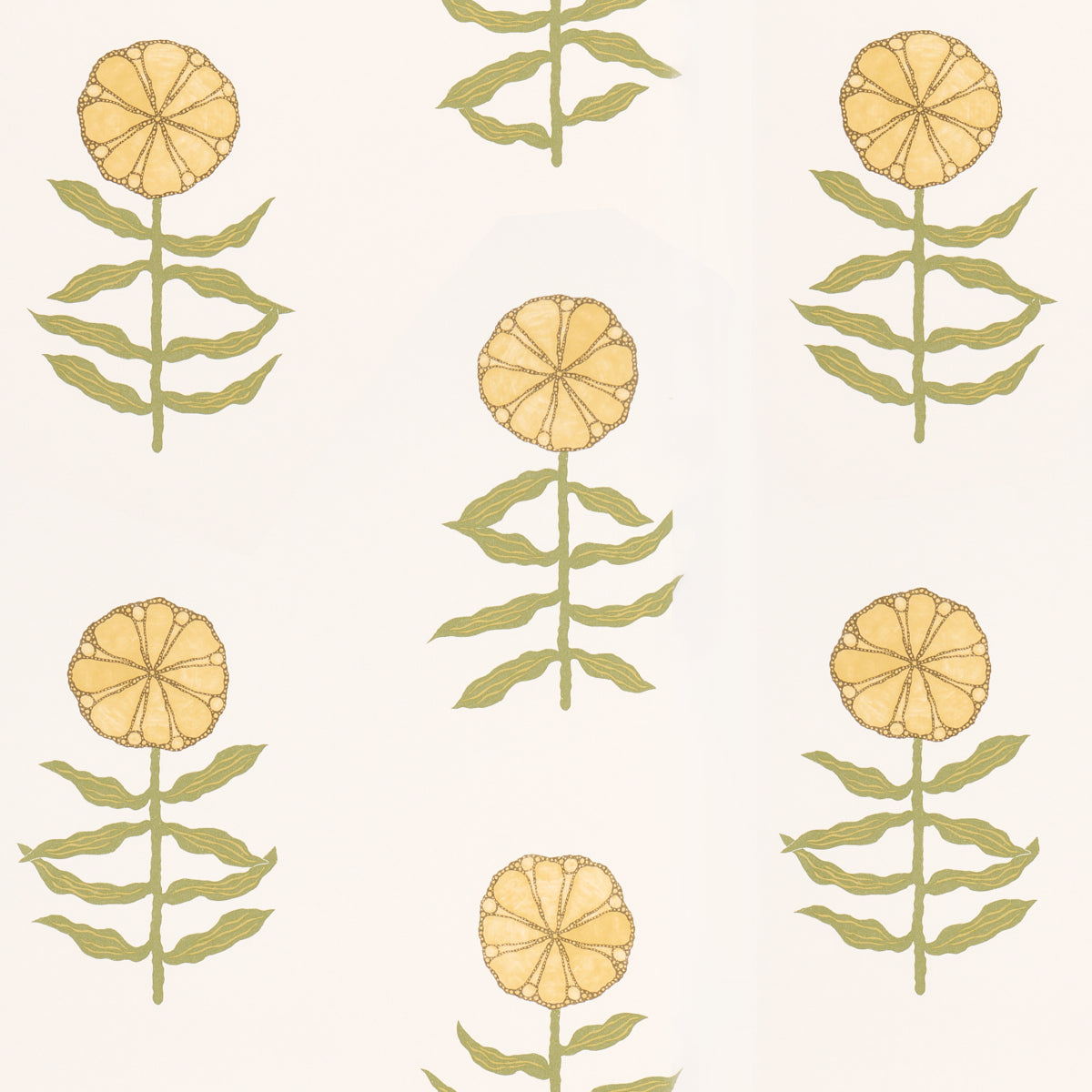 Schumacher Pretty Petals Soft Yellow Wallpaper Sample 5015452
