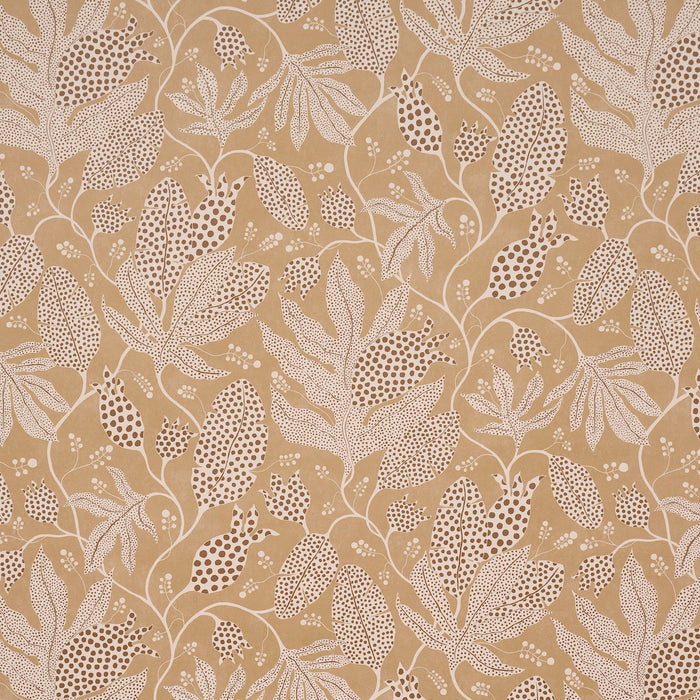 Schumacher Polka Dot Jungle Caramel Wallpaper 5015464