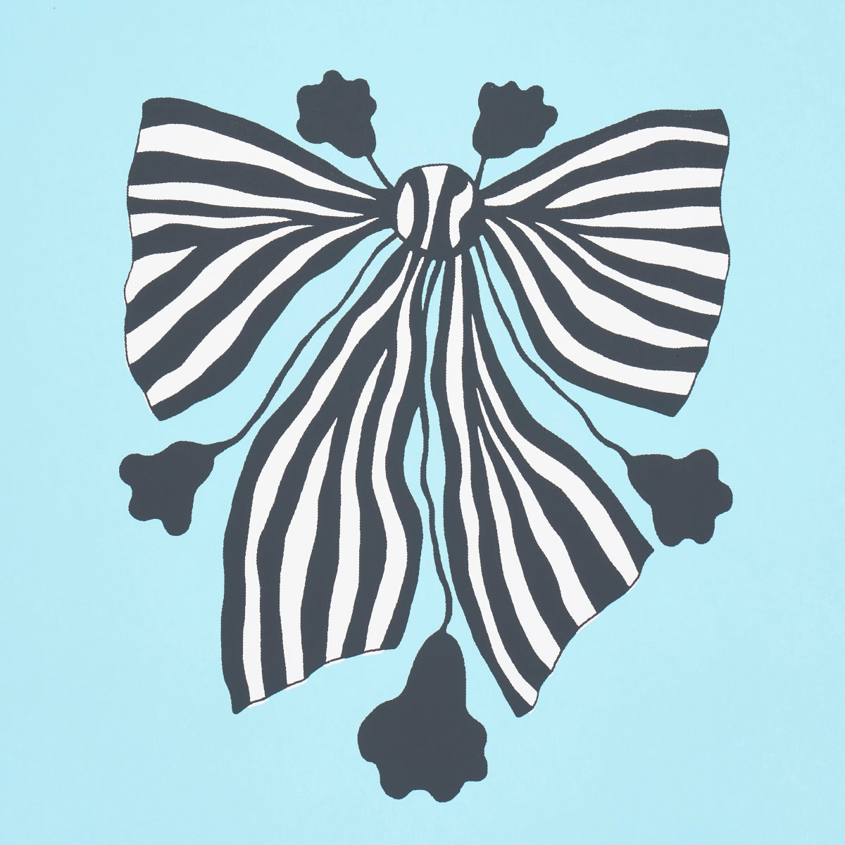Schumacher Bow-Wow-Wow Aqua Wallpaper Sample 5015470