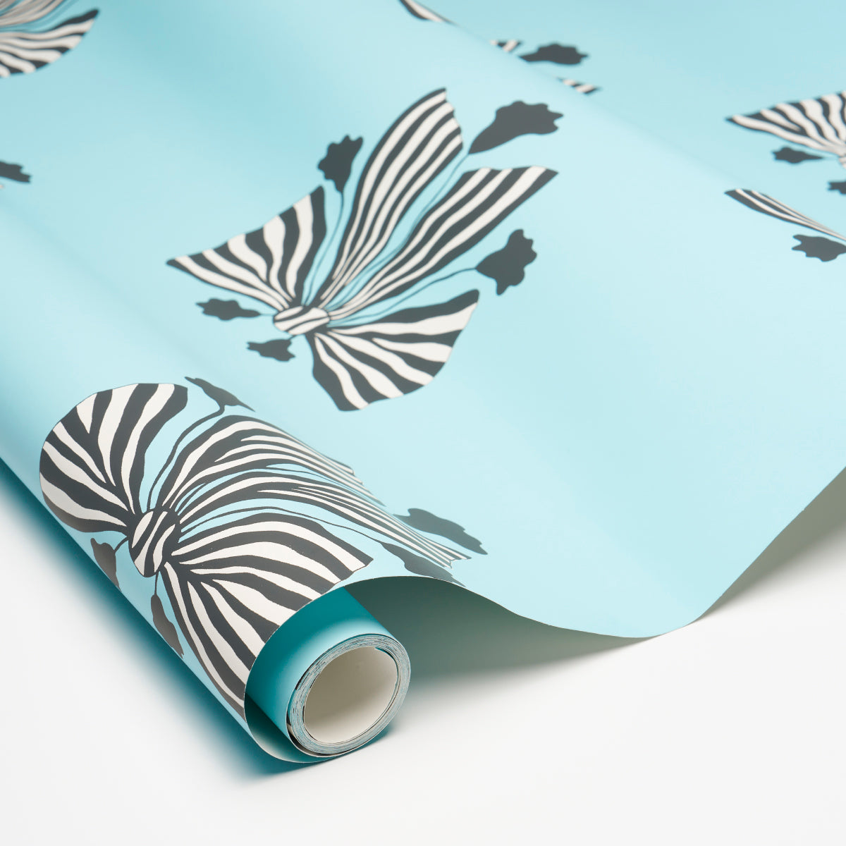 Schumacher Bow-Wow-Wow Aqua Wallpaper Sample 5015470
