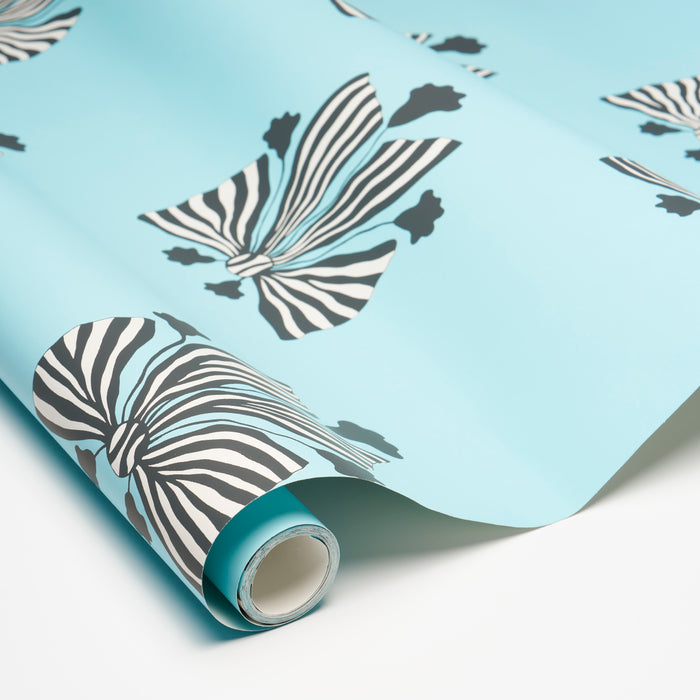 Schumacher Bow-Wow-Wow Aqua Wallpaper Sample 5015470