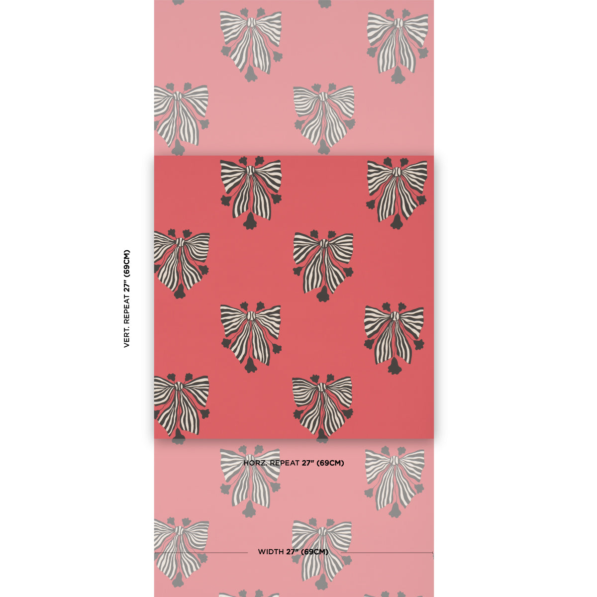 Schumacher Bow-Wow-Wow Red Wallpaper Sample 5015471
