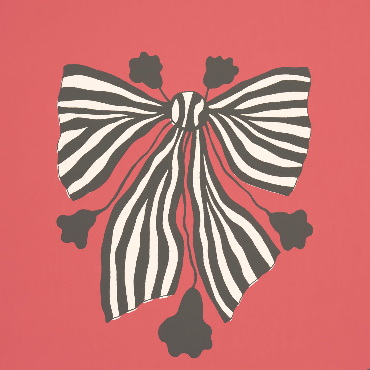 Schumacher Bow-Wow-Wow Red Wallpaper Sample 5015471